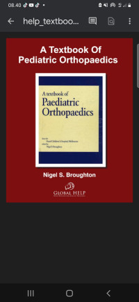 Image of A Textbook of Paediatric Orthopaedics