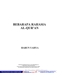 Image of BEBARAPA RAHASIA

AL-QUR'AN